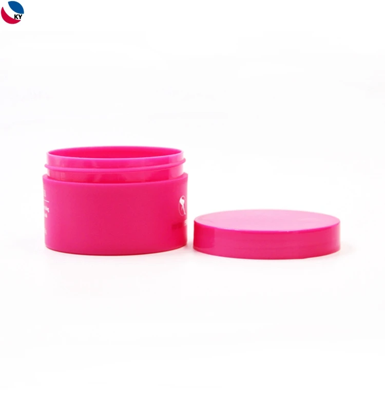 Round Pink Single Wall Cosmetic Cream Pp Jar Thick Wall Plastic Jars