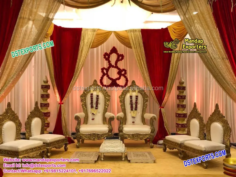 Punjabi Wedding Traditional Chairs Antique Wooden Punjabi Chairs Indian