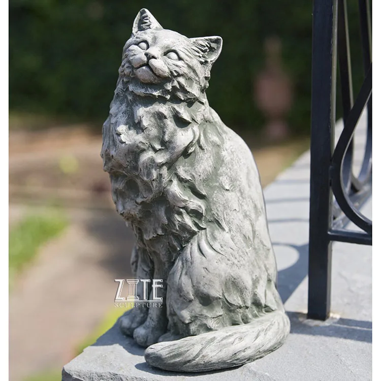 resin cat garden statue