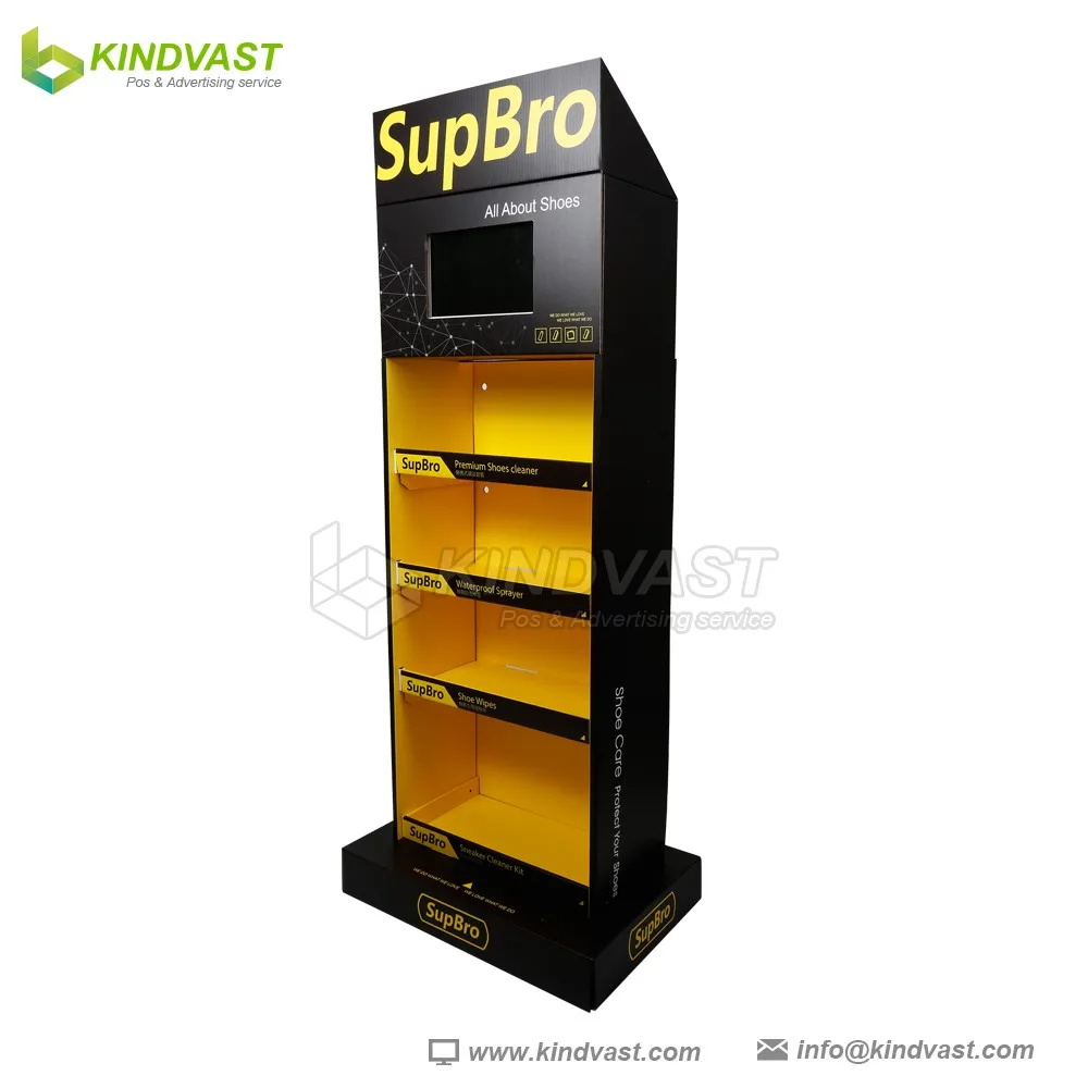Retail Promotional Pop Up Cardboard Display With Lcd,Tv Monitor
