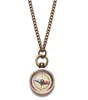 Antiqued Bras Chain for Men Unique small functional compass pendant CHCOM149