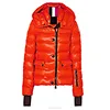 custom red shining puffer jacket,hooded, men, women wholesale, logo, printing, cheap with great quality, oem drop shipping