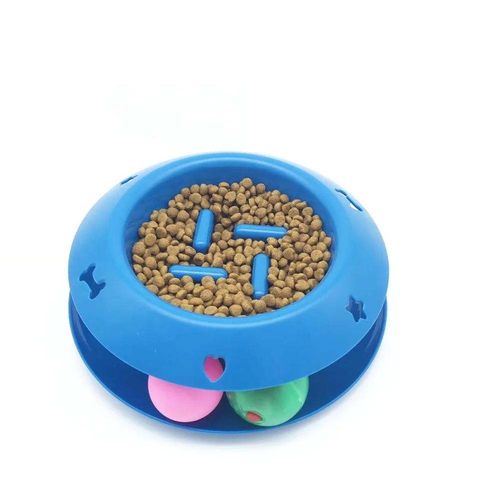 

New IQ treat toy slow feed dog bowl interactive cat scratcher tower of track ball fun pet bowl feeder cat bowl