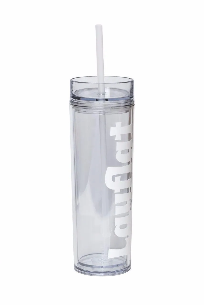 16oz Plastic Tumbler With Pvc Paper Insertdouble Wall Clear Plastic Insulated Skinny Acrylic 6003