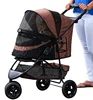 Wholesale 3 Wheel Pet Stroller for Cats/Dogs Entry Easy One-Hand Fold Removable Liner