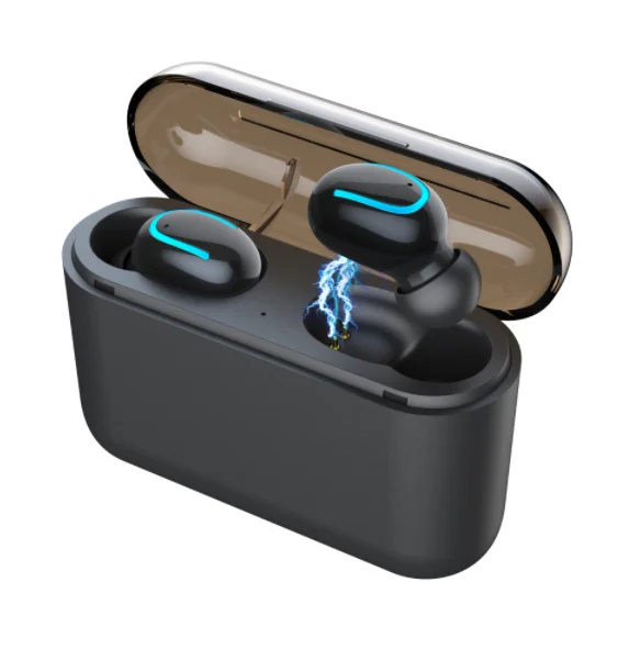 Power bank tws 5.0 blue tooth earbuds with charging case mini in-ear waterproof wireless earphones