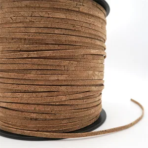 Natural cork Flat 5mm Portuguese cork Natural Cork jewelry supplies /Findings cord vegan Cor-184