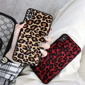 Leopard Print Furry Shockproof Phone Case iPhone