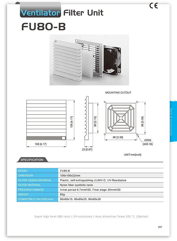 fu80 Filter Fan Unit