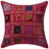 2017 Hot selling Patchwork Cushion Cover Pink 16x16 Sequins Cotton Pillow Case wholesalers ethnic india Cushion Covers