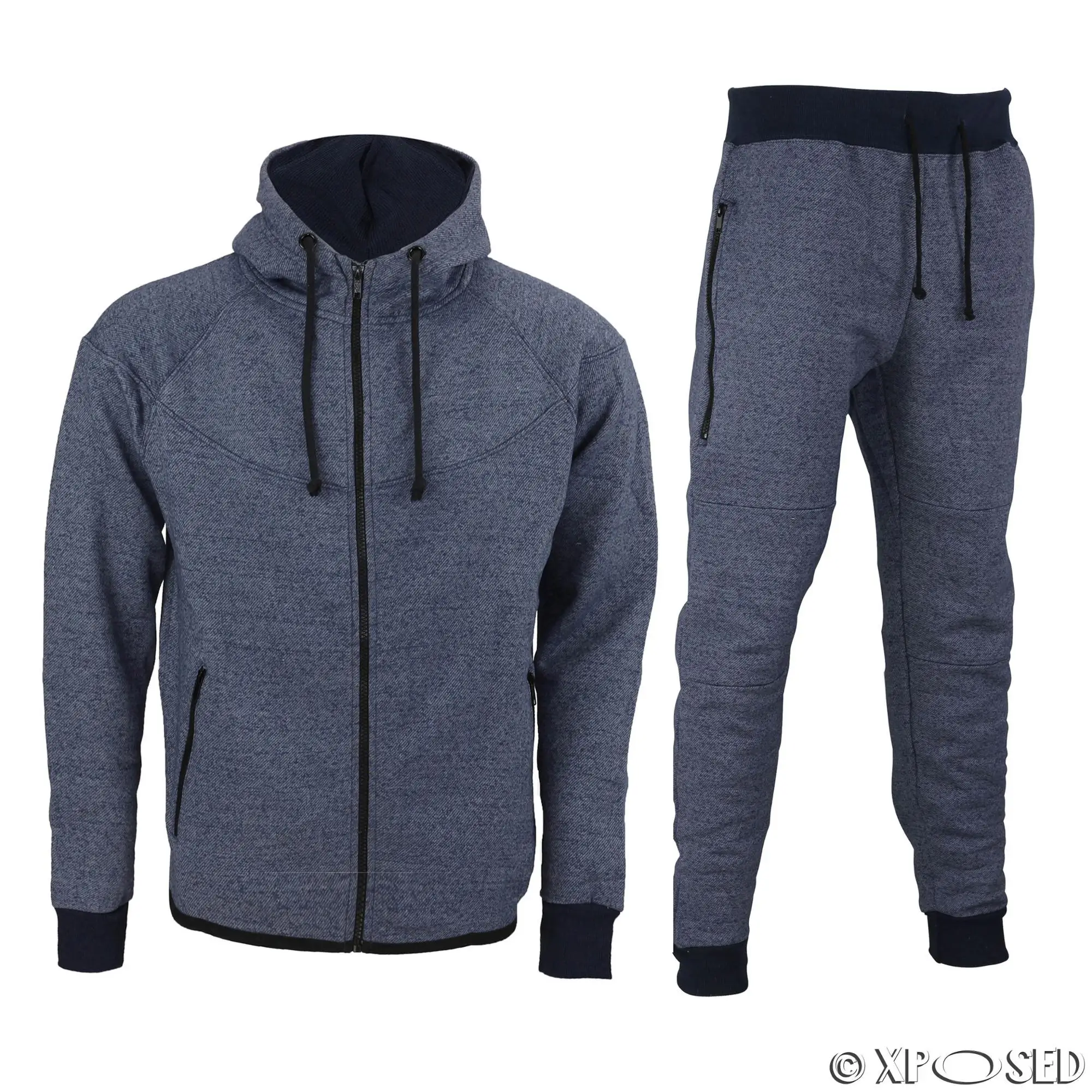 mens tracksuit zip hoodie jogging bottoms smart casual sports ac