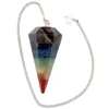 Seven Chakra Pendulums : Chakra Stone Pendulums - Chakra Pendulum Supplier Wholesale Dowsing Gemstone Pendulums For Sale
