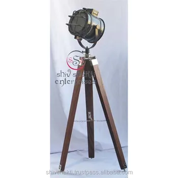 nautical searchlight tripod floor lamp