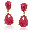 Laxmi Gems Handmade Wholesale 925 Sterling Silver Ruby Gemstone Earring Supplier