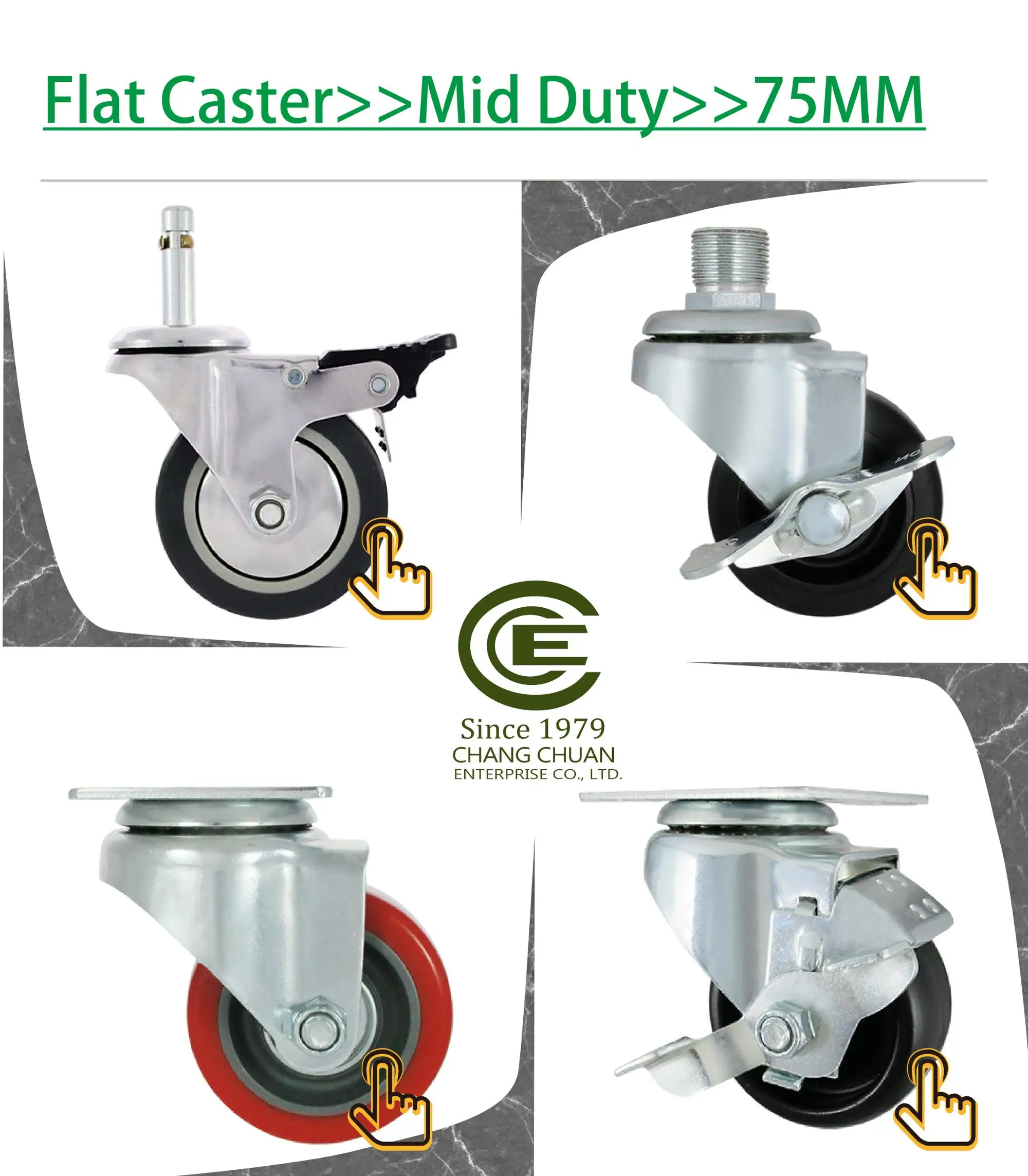 CCE Caster 4 Inch Medium Duty PVC Caster For Logistic Cage Wheels