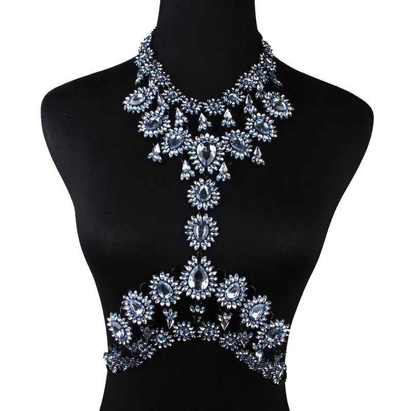 

Luxury Dance Dress Bikini Night Bar Belly Chain Choker Necklace Sexy Body Jewelry for Women Wholesale Drop shipping