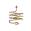 14k Yellow Gold Pave Diamond Snake Ring Jewelry