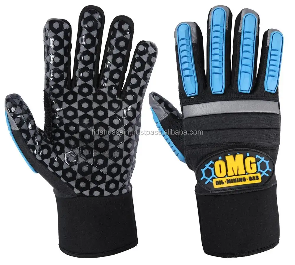 Best Quality Impact Gloves / Cut 5 Tpr Mechanic Gloves For Oil And Gas