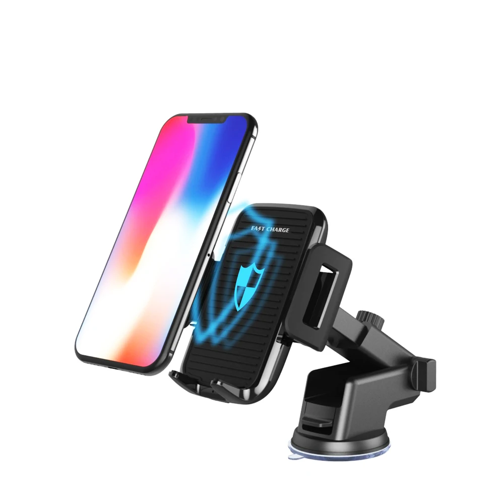 

Aucas Automatin Car Qi Fast Wireless Charger Holder for cellphone