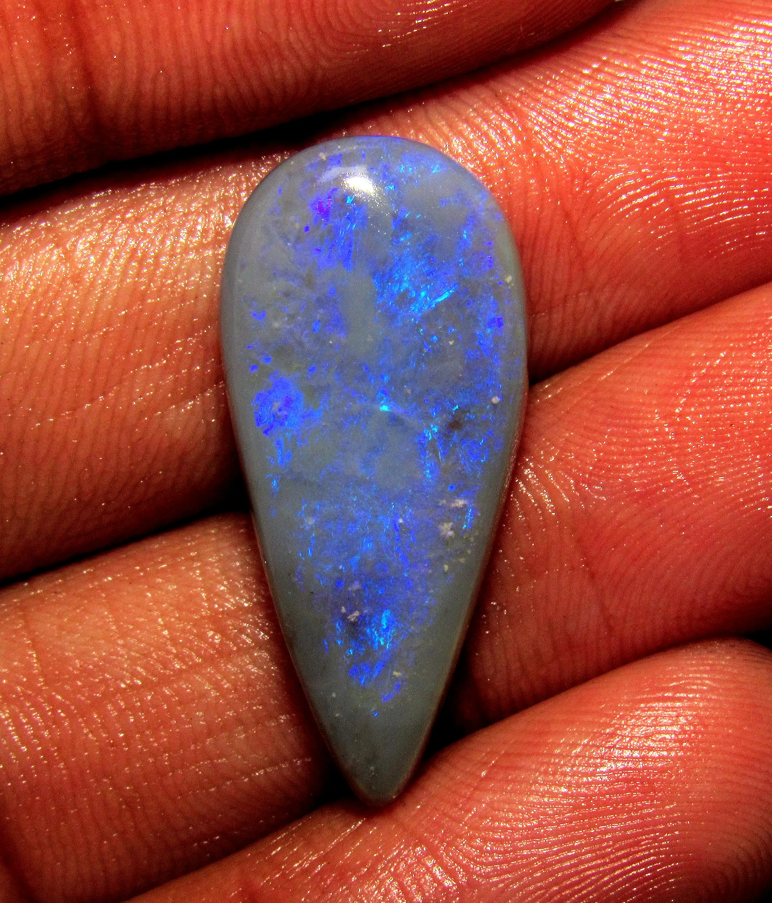 Naturale Australiano Opal pera forma della pietra preziosa blu fuoco allentato della pietra preziosa cabochon