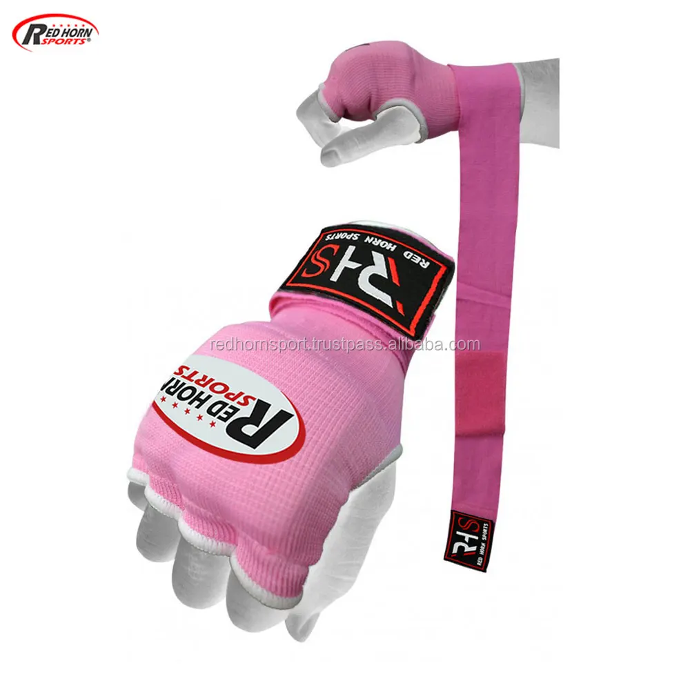 Boxing Elastic Quick Hand Wraps Mma Muay Thai Black Easy Handwraps