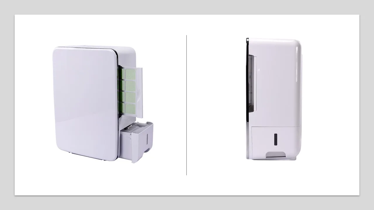 8L removable water tank Powerful Drying Non Refrigerant Desiccant Dehumidifier