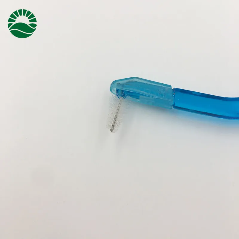 
V Shape Double Ended Orthodontic Toothbrush with interdental brush 