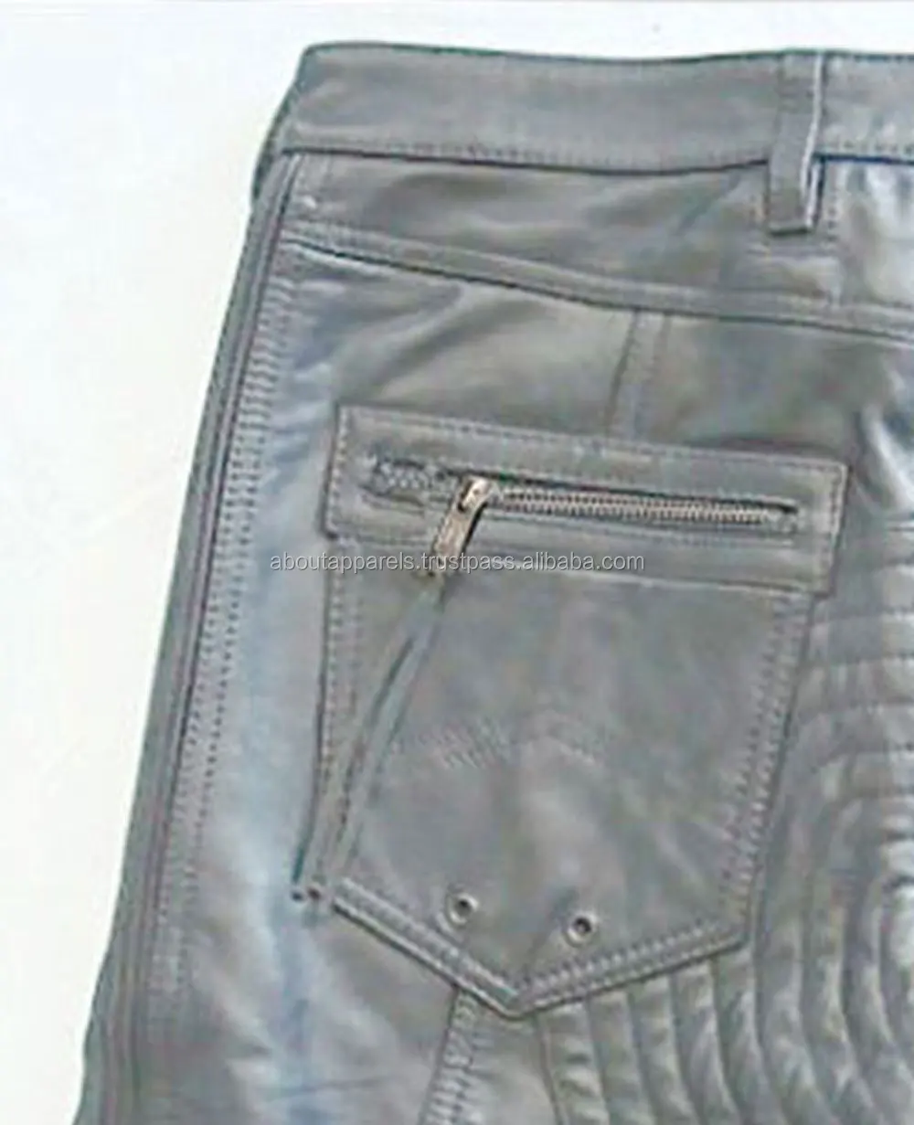 New Design Fashionable Men Business Leather Pants Sale,Men Real Cowhide