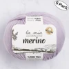 5 Ball La Mia 100% Merino Wool, Each 1.76 oz (50g)/191 Yards(175m), Fine Sport, Premium Softest Natural Yarn, Comes in 20 Colors