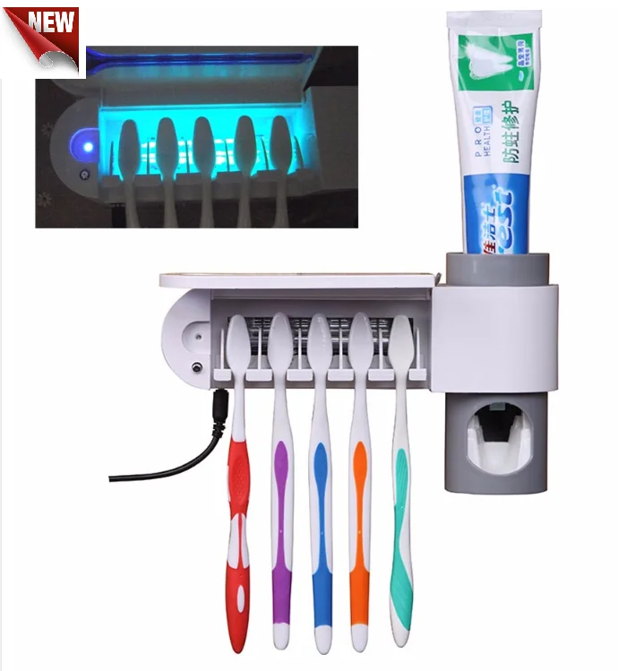 

99.9% Bacteria Killing Electric UV light Toothbrush Sterilizer for Home Use, White