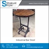 Classic Look Pipe Base Made Reclaimed Industrial Bar Stool at Low Price