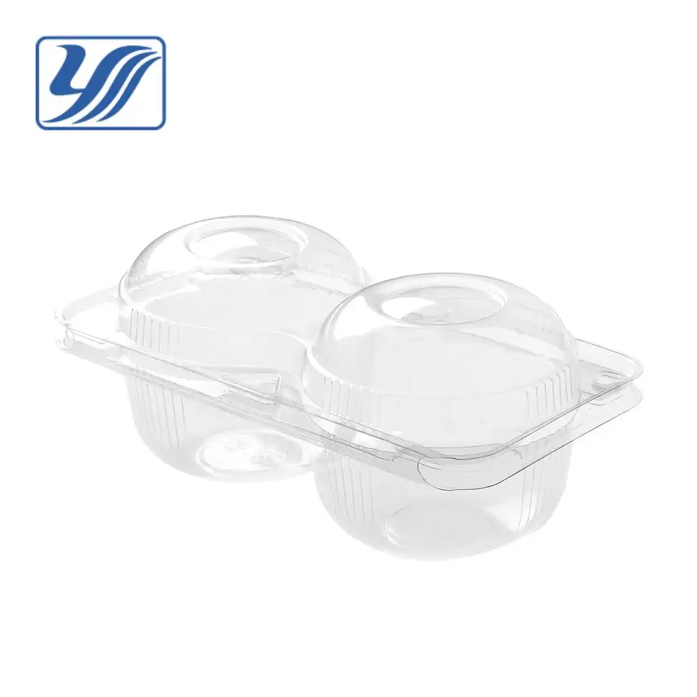 
Clear disposable plastic food container with lid 
