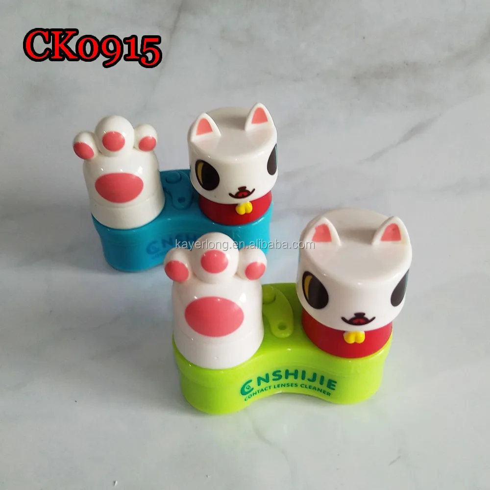 
contact lens case cute cat and paw lens cleaner machine CK0915 