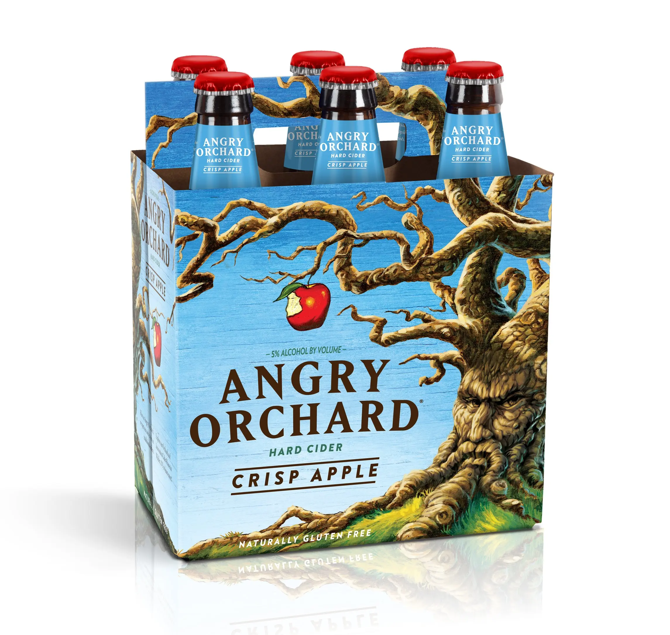 Angry Orchard Crisp Apple Cider, 6 pk, 12 oz bottles, 5.0% ABV. 