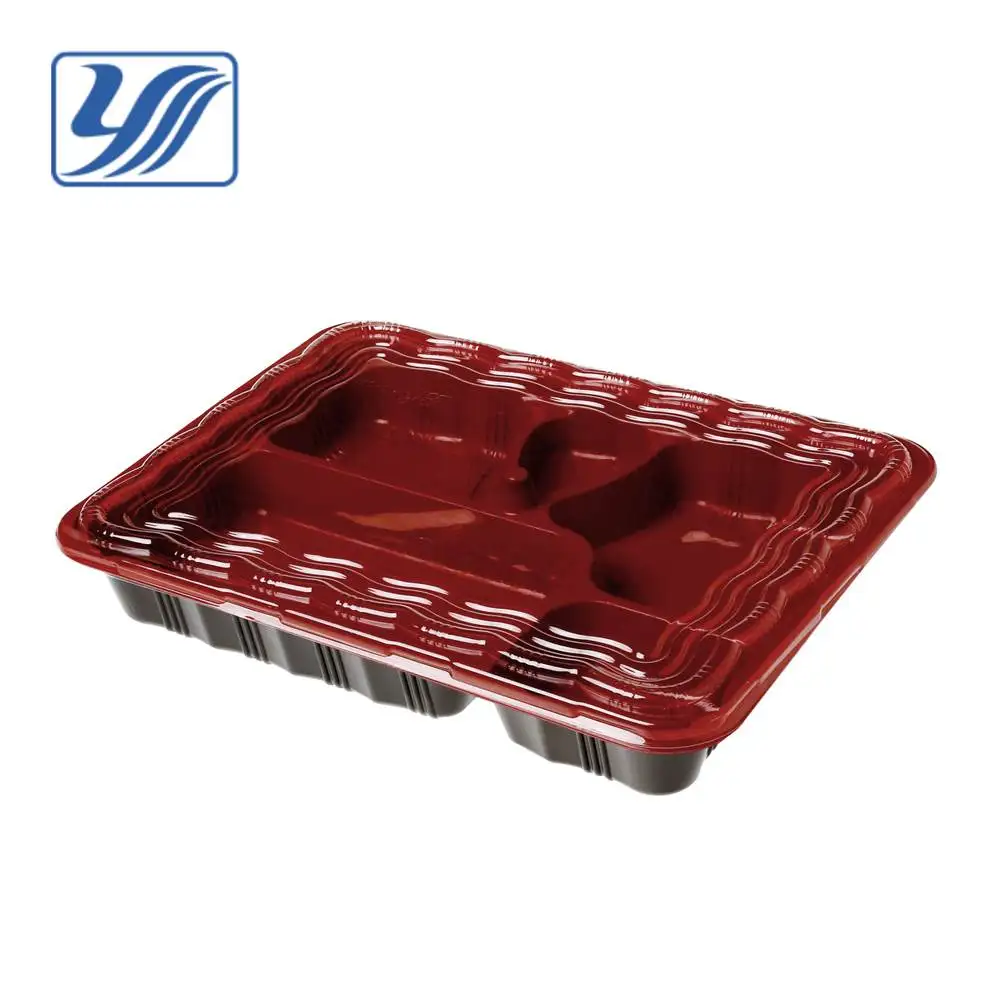 
Disposable microwave 4 compartment bento box 