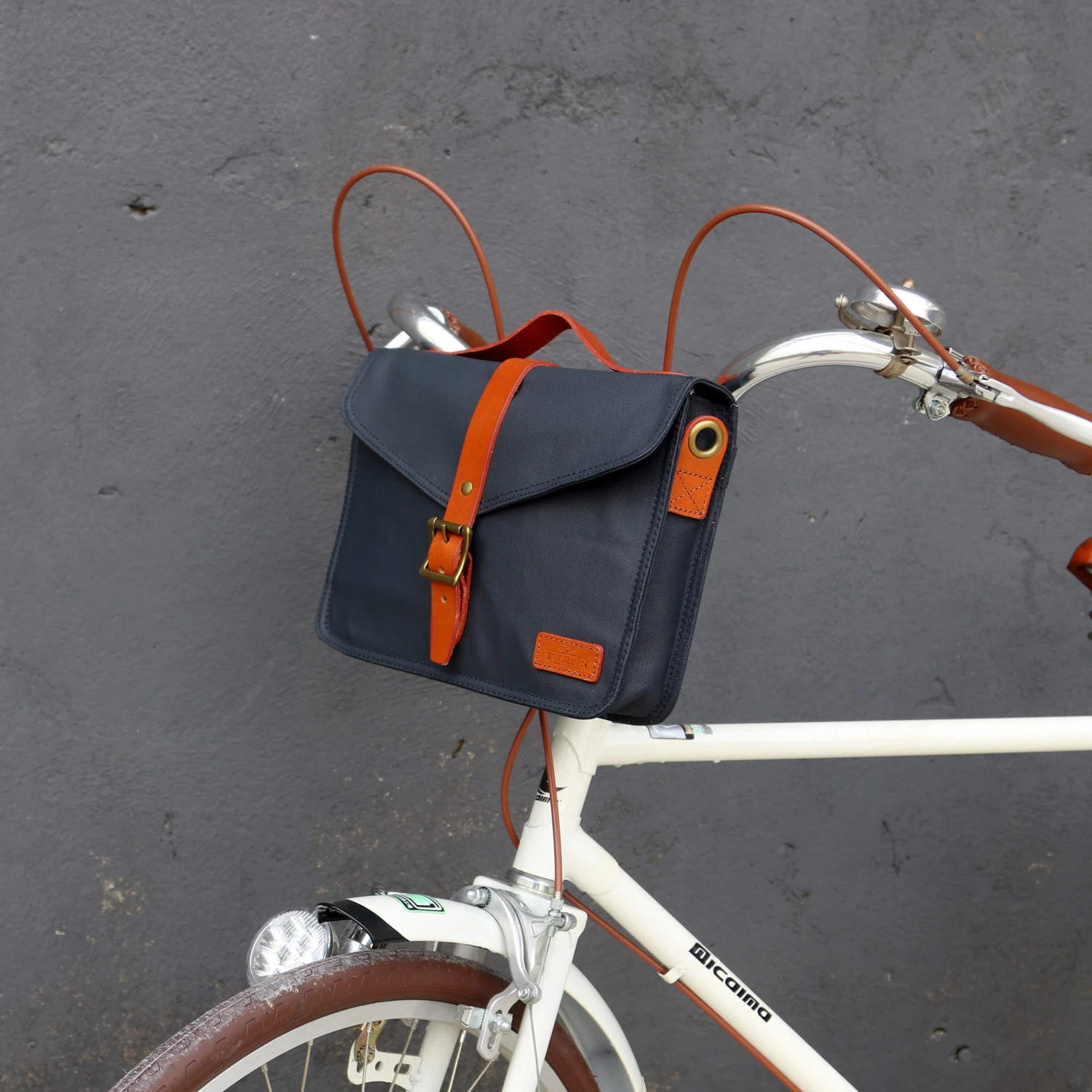 tourbon vintage canvas bike panniers bicycle handlebar bag