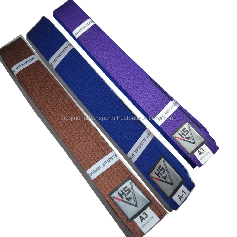 Purple Colour Pearl Weave Brazilian Jiu Jitsu Belt / High Quality Bjj ...