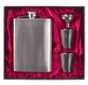 Pure Stainless Steel Flask 8 ounce with Free two 2 ounce shot glass