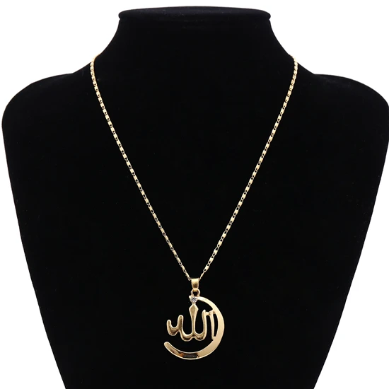 

Retro Ethnic Style Religious Necklace Alloy Diamond Simple Lady Necklace, Picture shows