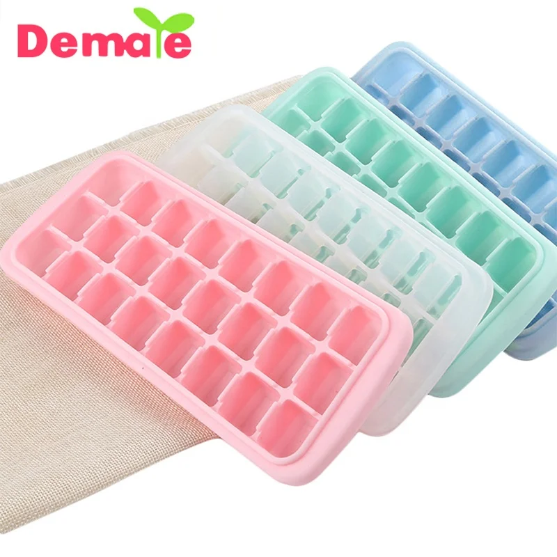 

2019 promotional disposable silicone rubber ice cube trays custom logo printing