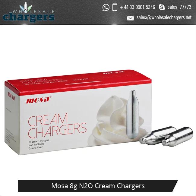 
Premium Quality Mosa 8g Nitrous Oxide Cream Charger at Bulk Price 