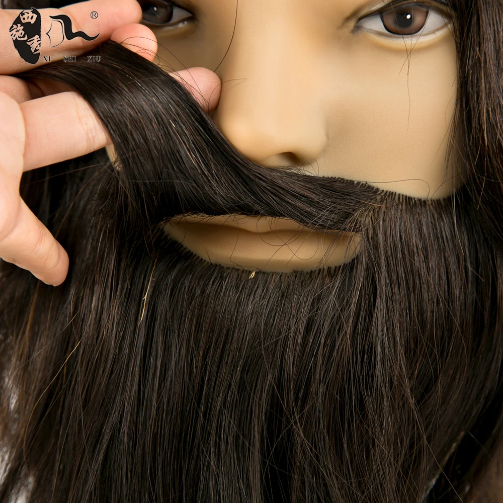 XISHIXIUHAIR BRAND Factory wholesale 100% human hair male training mannequin head with beard