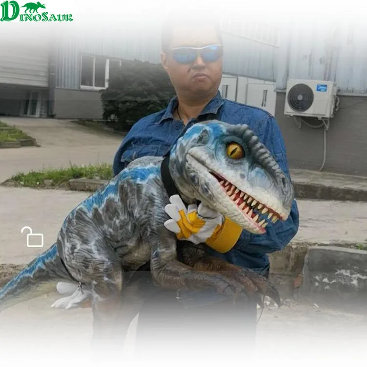 large blue raptor toy