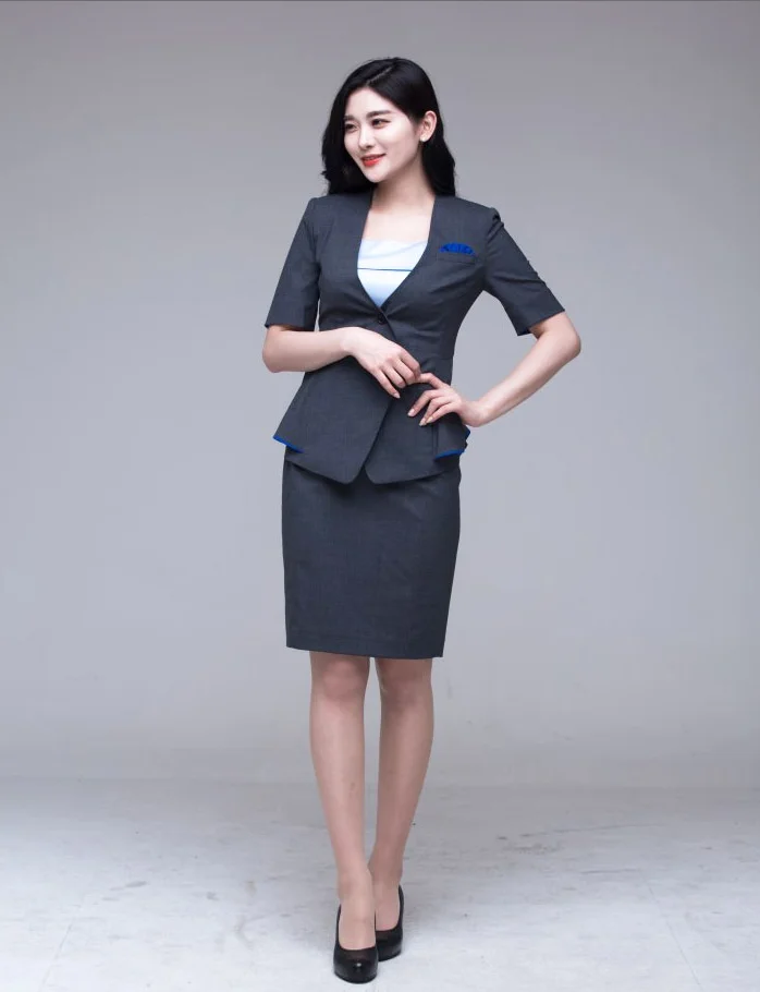 
Ladies Office Uniform Suits Jacket Blouse Skirt CO0462 