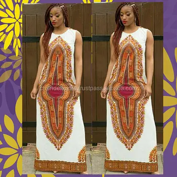 Dashiki Maxi Dress African Ankara Dress Sleeveless