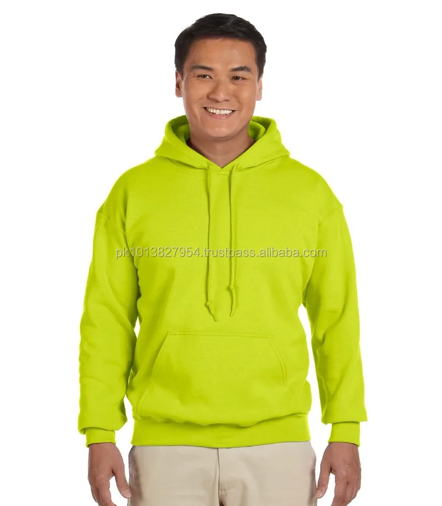 100% Custom Mooie Heldere Veiligheid Groene Trui Hoodie/Neon Groene Vlakte Fleece Pullover