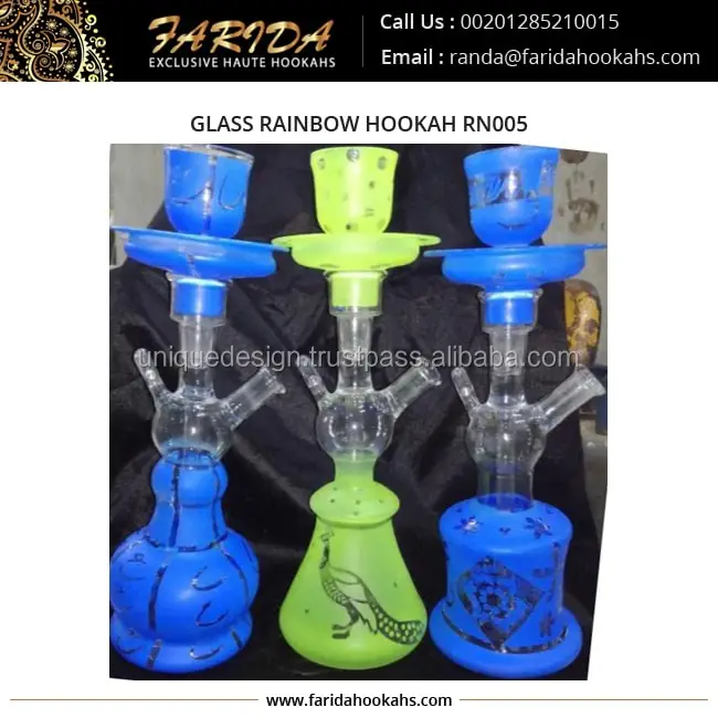 Egyptian Shisha Glass Hookah Premium Multi Color Shisha Classic Farida