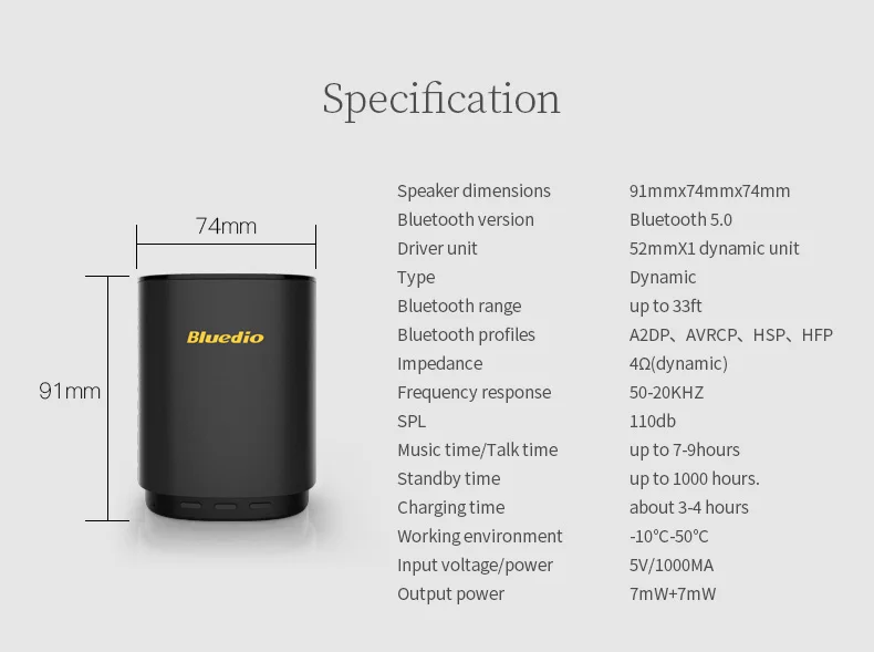 Bluedio micro Hifi soundbox popular TS5 smart cloud service speaker with similar google home function - ANKUX.COM