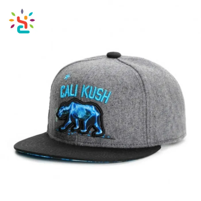 embroidered flat bill hats