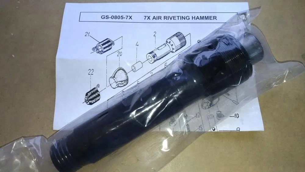 
7X INDUSTRIAL AIR RIVETING HAMMER (256 MM) (GS-0805-7X) 